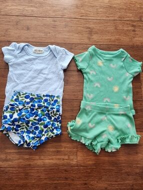 Set Of 2 Baby Girls Summer Outfits In Various Brands, 3 Months
